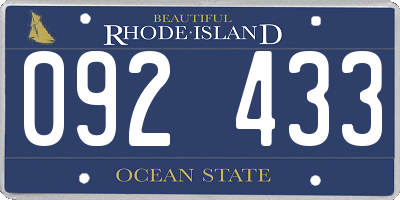 RI license plate 092433