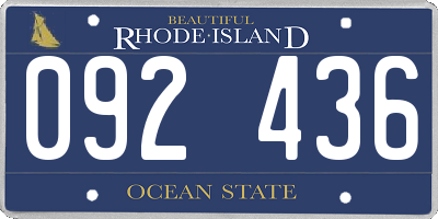RI license plate 092436