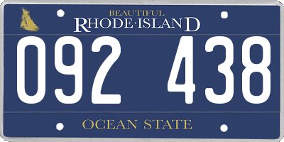 RI license plate 092438
