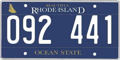 RI license plate 092441