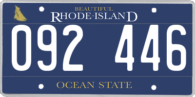 RI license plate 092446