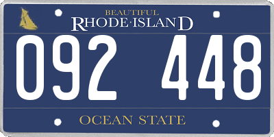 RI license plate 092448