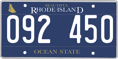 RI license plate 092450