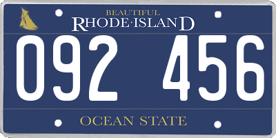 RI license plate 092456