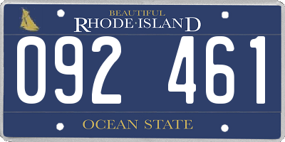 RI license plate 092461