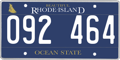 RI license plate 092464