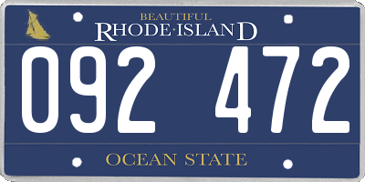 RI license plate 092472