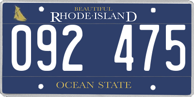 RI license plate 092475