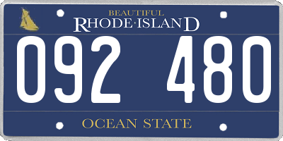 RI license plate 092480