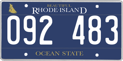 RI license plate 092483