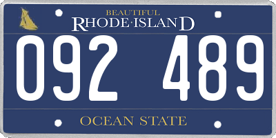 RI license plate 092489