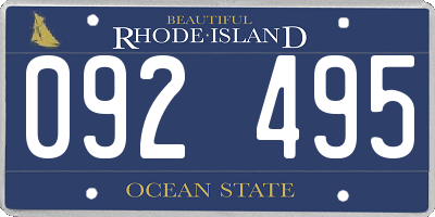 RI license plate 092495