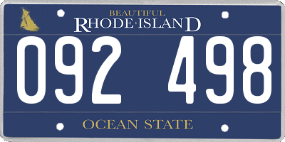 RI license plate 092498