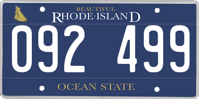 RI license plate 092499