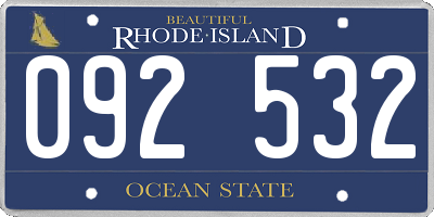 RI license plate 092532