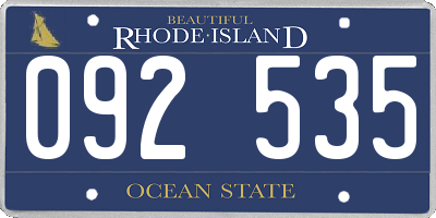RI license plate 092535