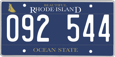 RI license plate 092544