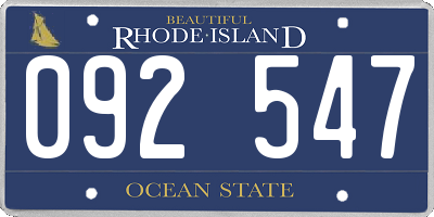 RI license plate 092547