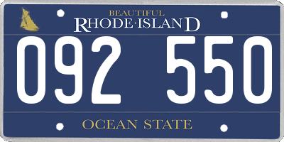 RI license plate 092550