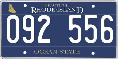 RI license plate 092556