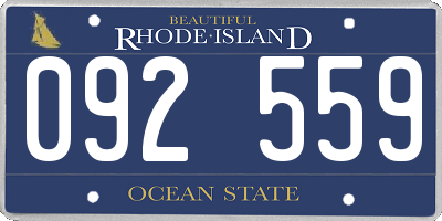 RI license plate 092559