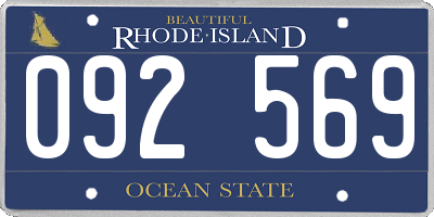 RI license plate 092569