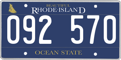 RI license plate 092570