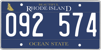 RI license plate 092574