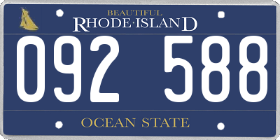 RI license plate 092588
