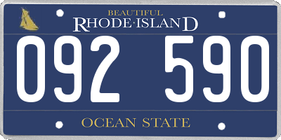 RI license plate 092590
