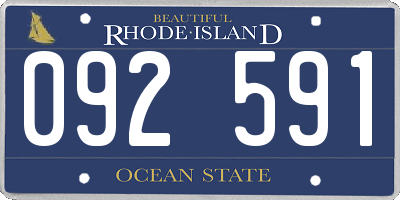 RI license plate 092591
