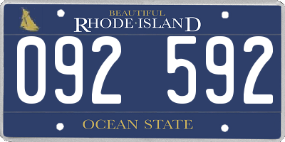 RI license plate 092592