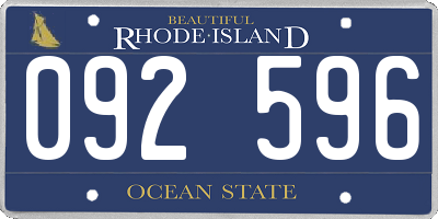 RI license plate 092596