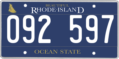 RI license plate 092597