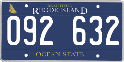 RI license plate 092632