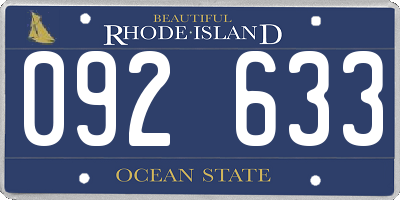 RI license plate 092633