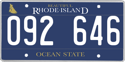 RI license plate 092646