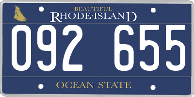 RI license plate 092655