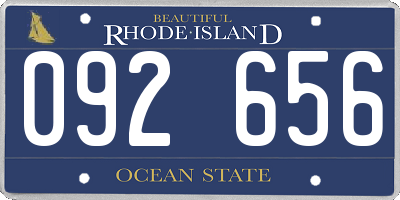 RI license plate 092656