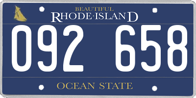 RI license plate 092658