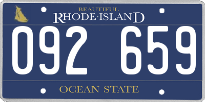 RI license plate 092659