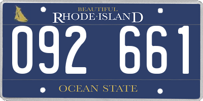 RI license plate 092661