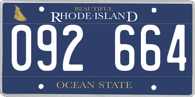 RI license plate 092664