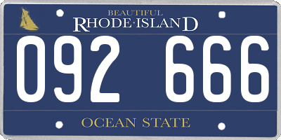 RI license plate 092666