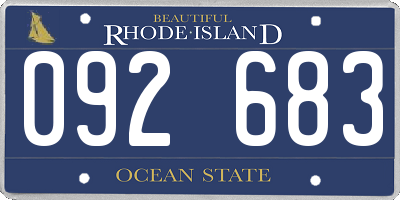 RI license plate 092683