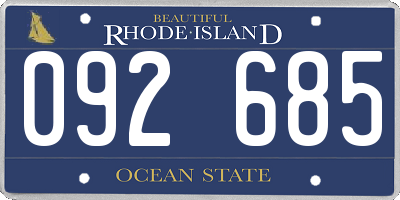 RI license plate 092685