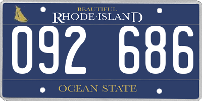RI license plate 092686