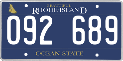 RI license plate 092689