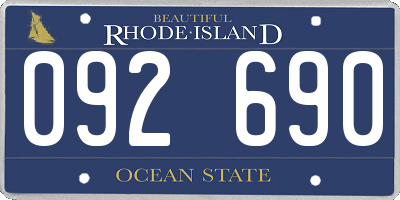 RI license plate 092690