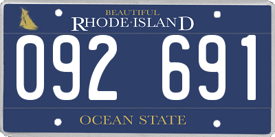 RI license plate 092691